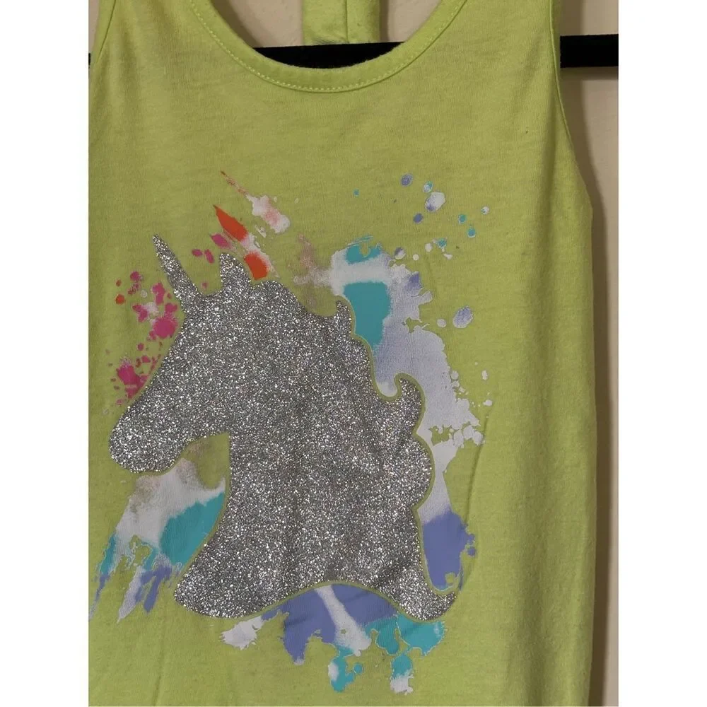 The Children's Place & 365 Kids Girl's Unicorn & Aloha Graphic Print Tank Top 2